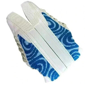 Soludos Ibiza Platform Leather Sneaker Psychedelic Spiral Embroidered Size 9